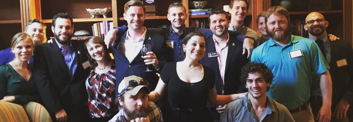 Student Veterans celebrating the SVRC at App House!