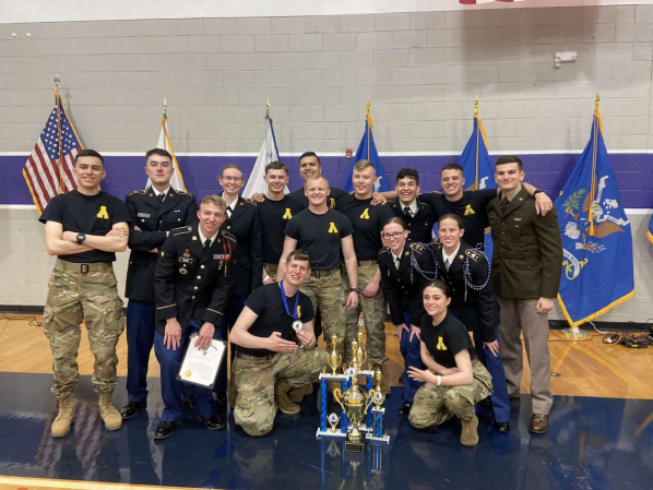 App ROTC poses with trophy