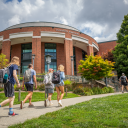 Students walking in the App State Boone Campus. Photo courtesy of Appalachian State University
