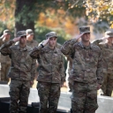 App State Army ROTC cadets stand at attention